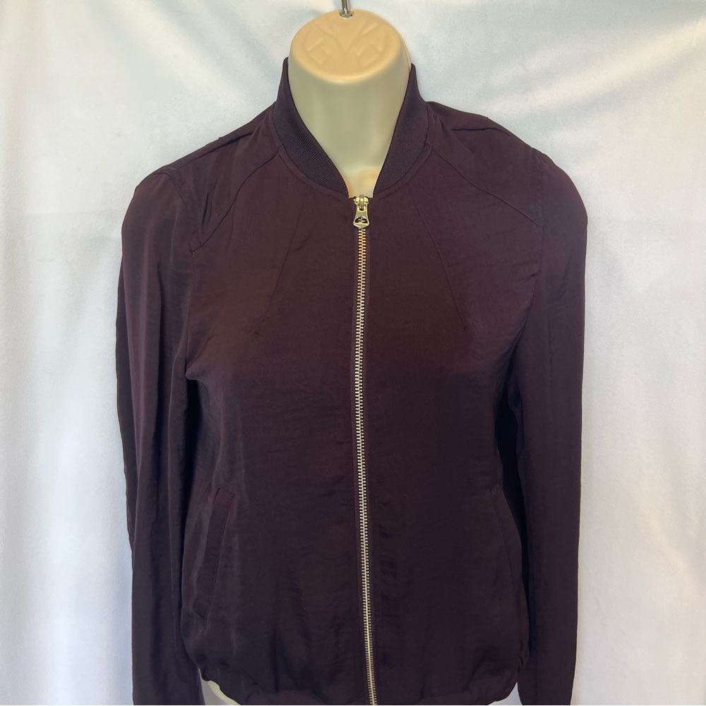 H&M Kids Maroon Front Zip Light Weight Jacket - Picture 3 of 9